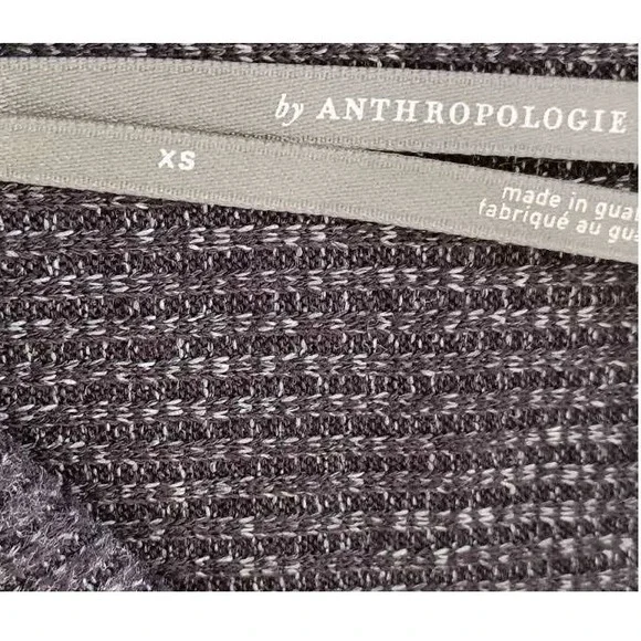Anthropologie Cowl Back Metallic Knit Top Charcoal Grey S - Picture 5 of 9